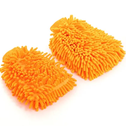 Amazon Basics Deluxe Premium Chenille Microfiber Car Wash Mitt Ultimate Wash Sponge Wash Glove