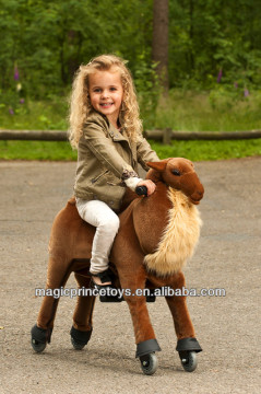 (EN71&SGS&HI&CE)~(Pass!!)~Dalian Animal Mechanical moving horse Toys/Brown desert camel riding animal toy/Magicprincetoys