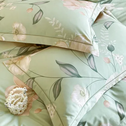 Printed Cotton Bed Sheet Set Flat Sheet Home Linen