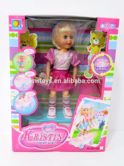 Electrical DOLL DANCE MUSIC SCOOTER,2 cloth mix