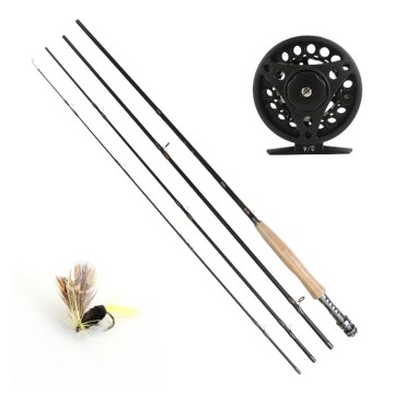 Newbility Fishing Tackle Combo: Fly Rod, Reel, Hooks Set with Spinning Rods and AA Cork Grip
