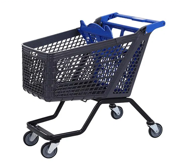 Carrito de compras de plástico para supermercado