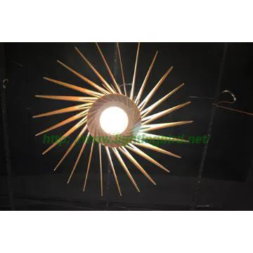 Handmade wood pendant lighting for indoors decoration