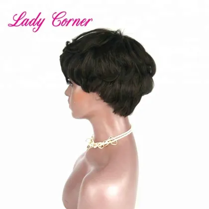 looking 100% Brazilian human hair wigs short online