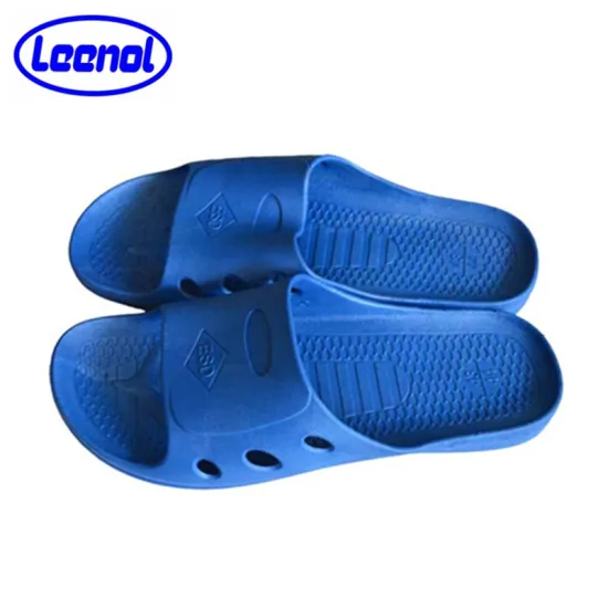 LN-7101B Black Color Cleanroom Antistatic ESD SPU Slippers