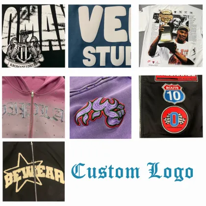 Custom Distressed Embroidery Patches Raw Hem Denim Shorts - Trendy Streetwear Jorts for Men