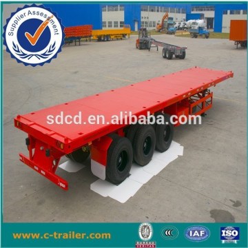Hot sale light duty 40ft flatbed semi trailer trailers 3 axles