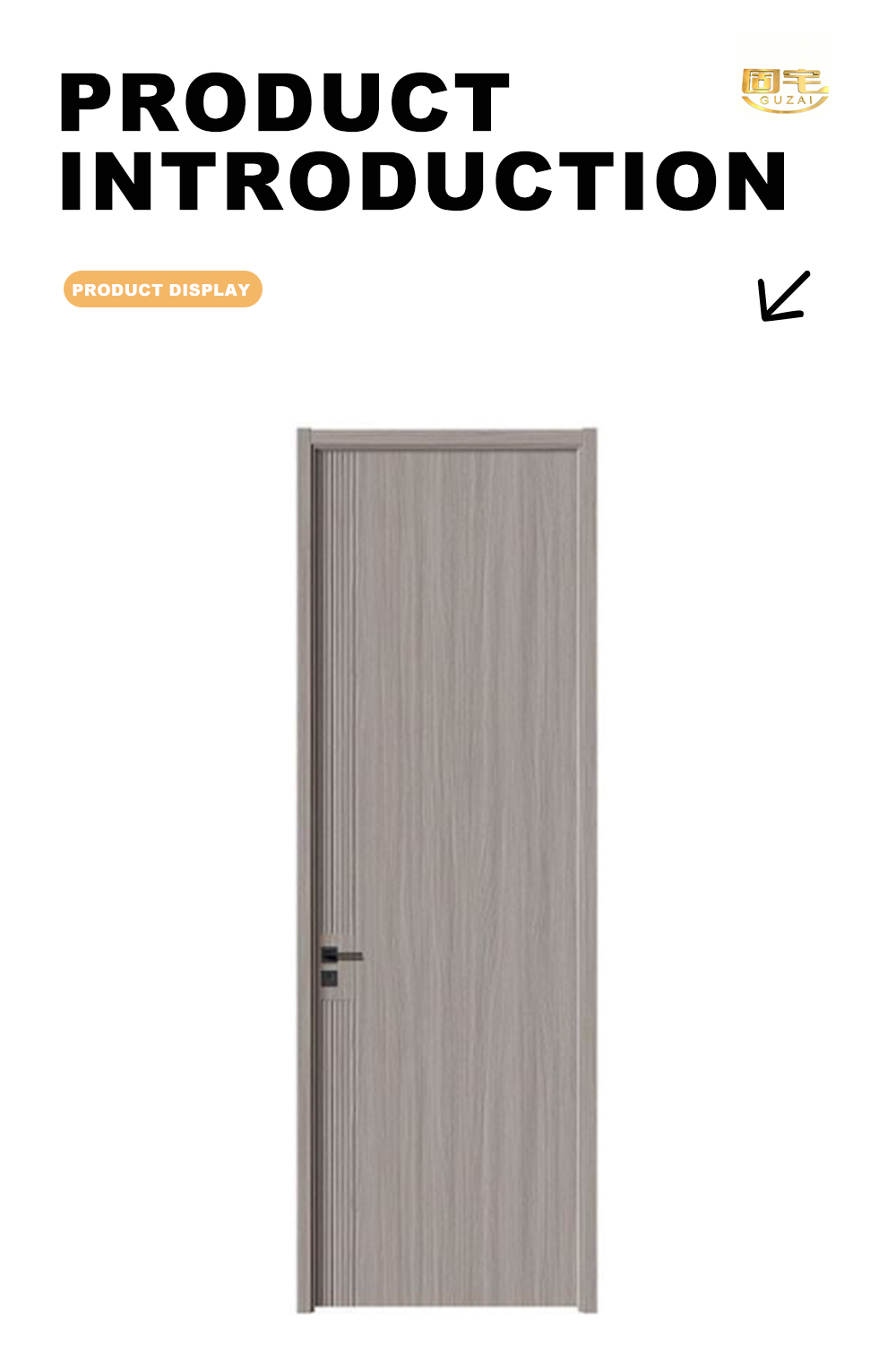Wood Grain Left Fluted Door X