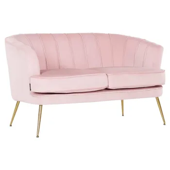 Shiny Gold Leg Velvet Fabric Upholstered Love Seat Sofa and Arm Chairs