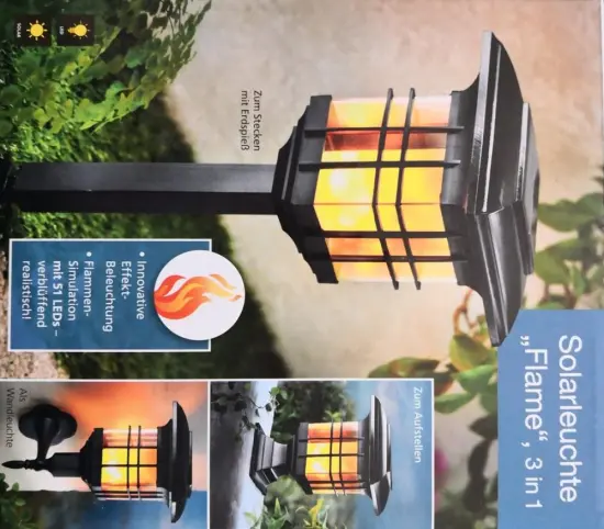 51 LEDs Flame Light 3 in 1 Outdoor