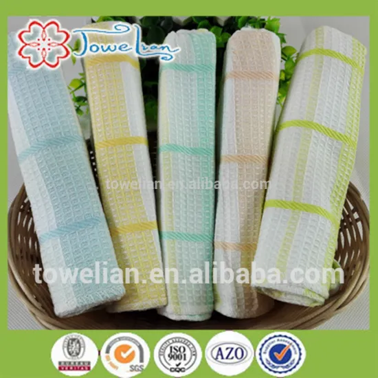 brignt-color 100% cotton checked tea towel