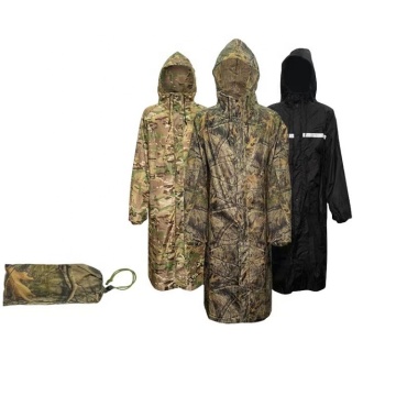 Reusable Rain Coats and Hooded Ponchos for Outdoor Survival and Camouflage