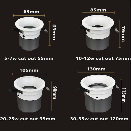 Zigbee TUYA Dimming 7W12W18W recessed spotlight led
