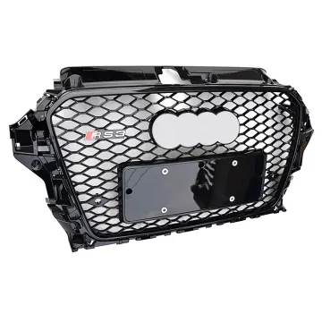 Gloss Black Radiator Grille for 2014-2016 Audi A3 8V - Upgrade to Audi RS3 Front Grille