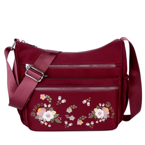 Bolso pequeño de nailon bordado para mujer