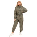 Damenarmee Green Casual Cargo Hosen Anpassung