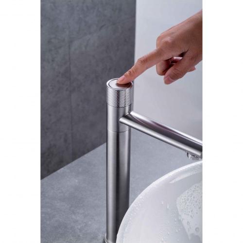 304-stainless-steel Button Handle single-cold basin faucet