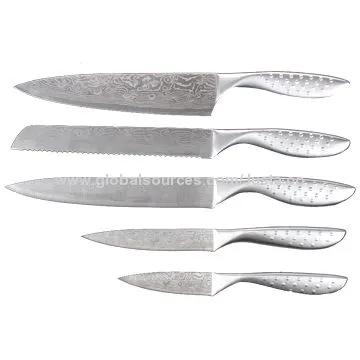 Damascus Coating Kitchen Knives, PP + TPR Handle
