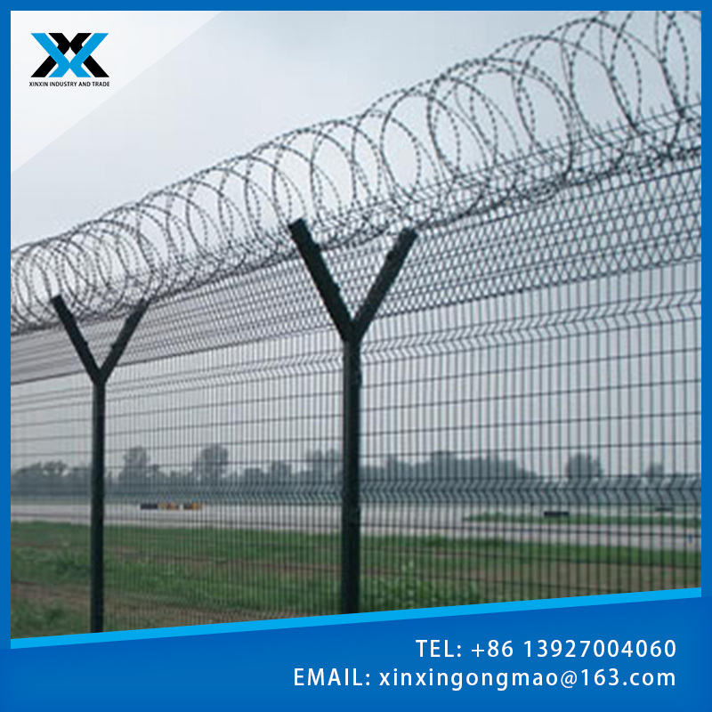 Powder Coated Security Welded Airport Fence