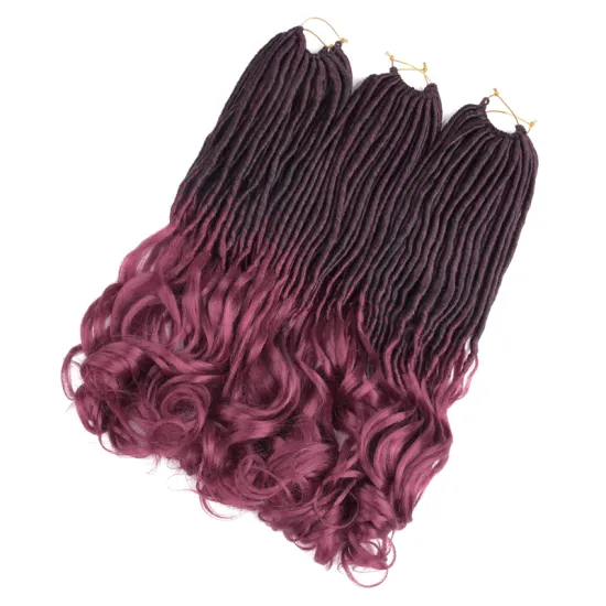 22 Inch Goddess Faux Locs Crochet HairStraight Goddess Locs with Curly Ends for Black Women Synthetic Crochet Hair Braiding