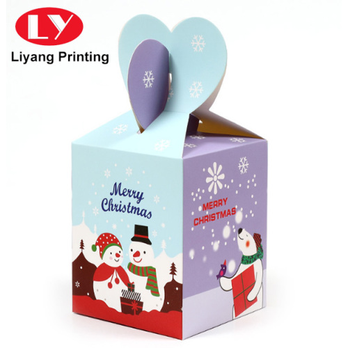 Christmas's day gift packaging boxes with heart handle