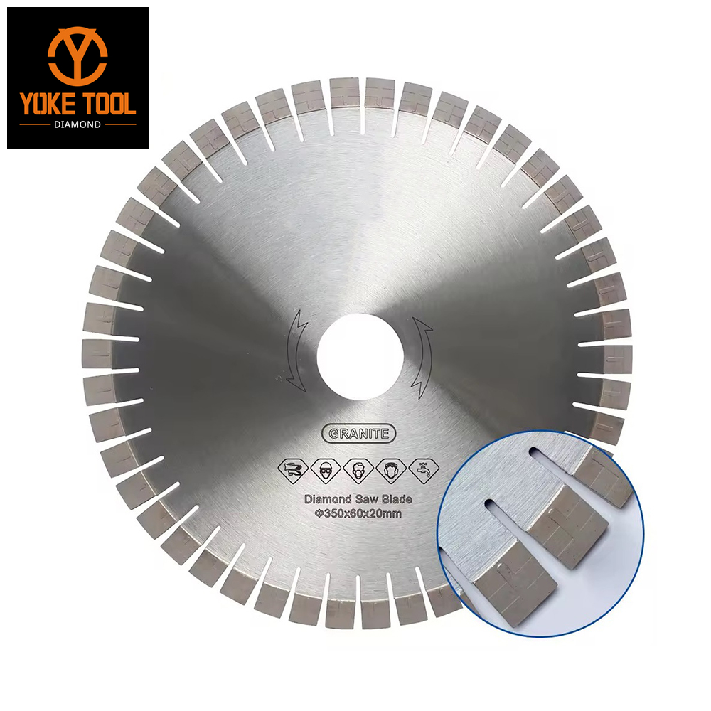 350x60x20mm Granite Diamond Saw Blade Laser Welded Segments