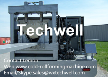 914-610 Mobile K Span Roll Forming Machine for 0.8 - 1.5mm K Span Arched Roof Panel