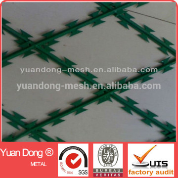 pvc coated barbed/galvanized barbed razor wire
