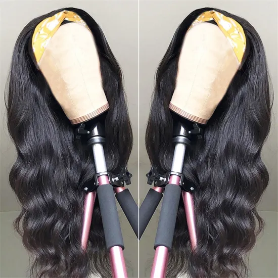 Synthetic hair wigs adjustable headband wig 100% virgin brazilian human hair headband wigs