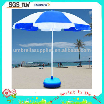 Durable luxury wooden beach umbrella with light