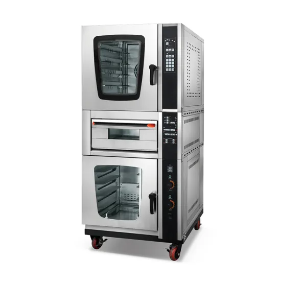 Three-in-One Mutificational Bakery Combi Convection Steam Oven with 1 Tray Deck Oven and 4-Tray Proofer