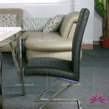 modern stainless steel z dining chair