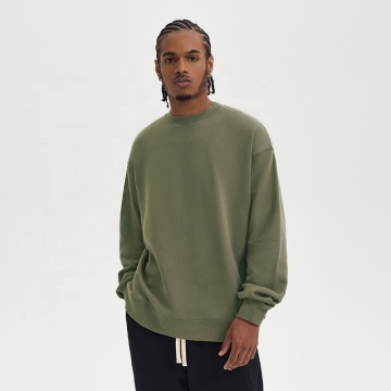 Custom Solid Cotton Crew Neck Sweater for Men
