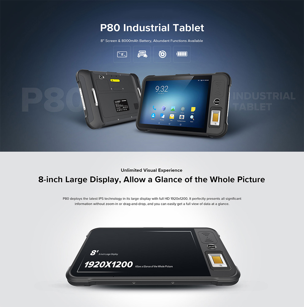 IP67 Android 9.0 Rugged Tablet 4G LTE T 8inch (2)