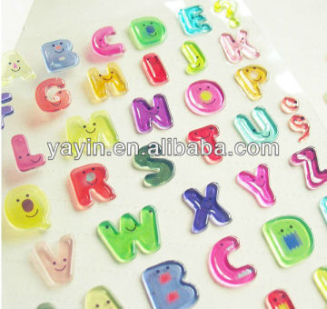 3D letter stickers
