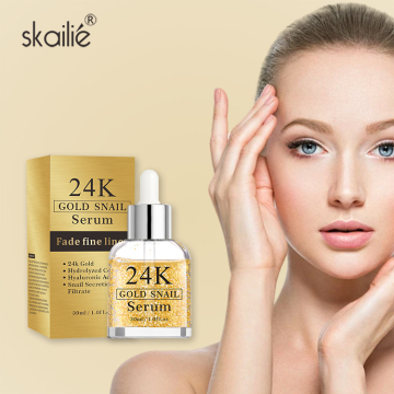 24K Gold Collagen Face Serum: Anti-Aging, Wrinkle Reducer with Snail Mucus, Hyaluronic Acid & Niacinamide