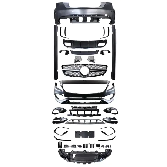 Mercedes-Benz A-Class W176 2013+ Upgrade Kit: A45 AMG Bumpers and Body Kit with Grille and Side Skirts
