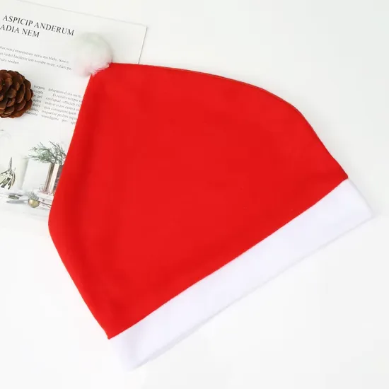 High Quality Brushed Cloth Christmas Hat for Car Seat Headrest Decoration
