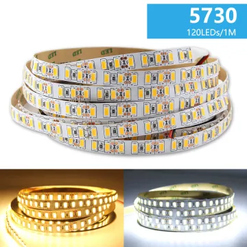 DC 12V LED Strip Light 5M SMD 5730 Flexible 120Led/M Warm White LED Light Strip Lamp Tape Ribbon Not Waterproof Decoration Room