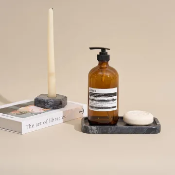 Natural Marble Soap Dish: A Stylish Addition for Kitchen and Bathroom Decor