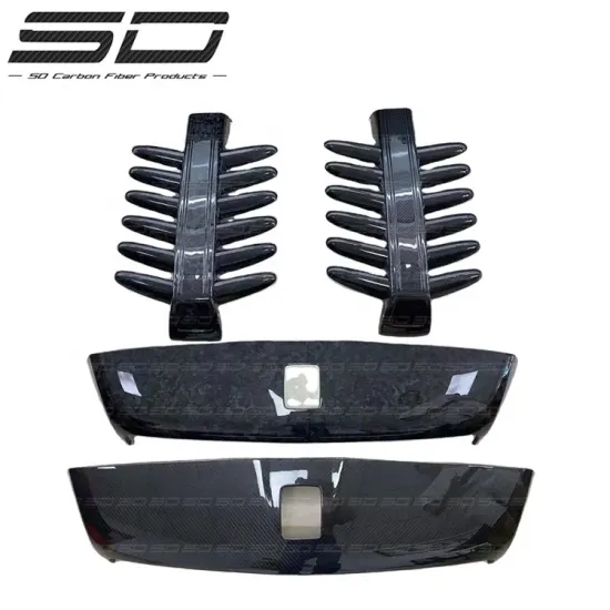 MSY Style Full Dry Carbon Fiber Forged Carbon RR Engine Cover Front Grill Frame for Rolls Royce Cullinan