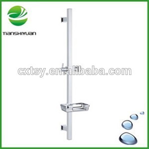 Brass material square tube shower sliding bar with shower holder shower sliding bar