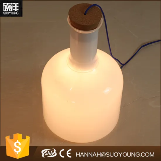 New topdesign nightclub vase shape glass table lamp with led e27 bulb lamp inside