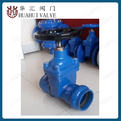 Socket end water resilient seated stem gate valve for PVC pipe