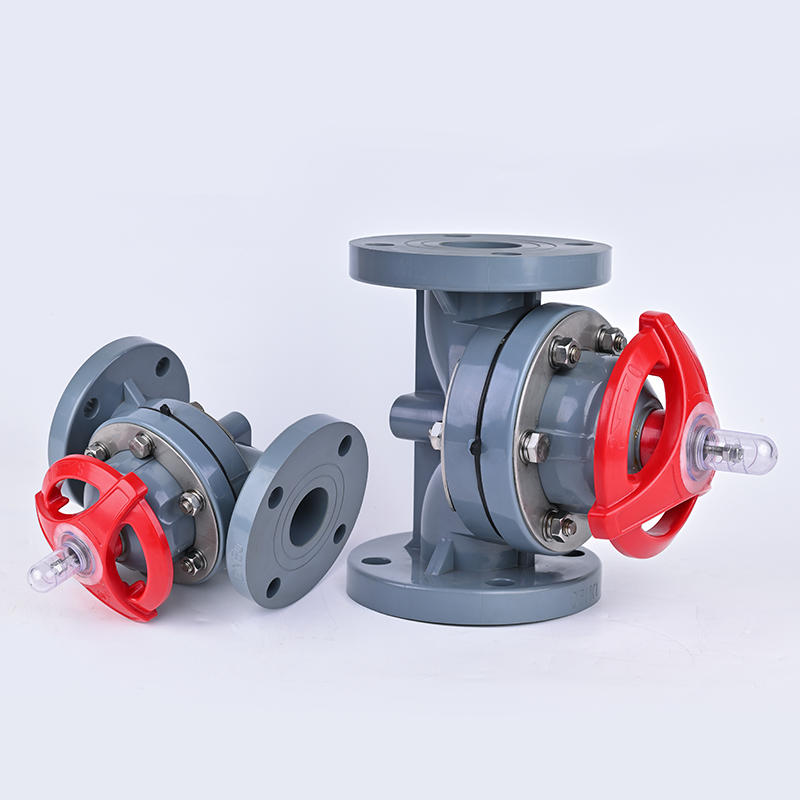 Katup diafragma bergelang CPVC industri