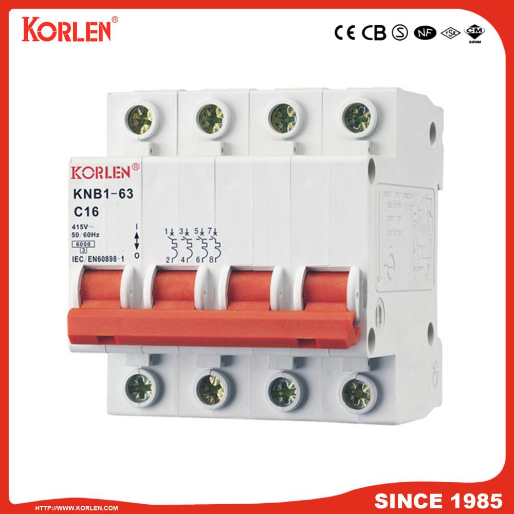 Miniature Circuit Breaker 3p 6ka connected with busbar