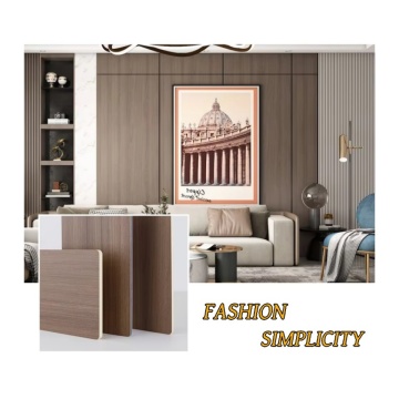 Interior Decorative Bamboo Charcoal PVC Wall Panels with Fabric Texture