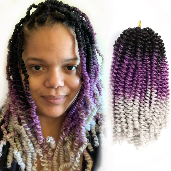 Hot sell 8 inch 60 strands 34 colors 110g factory outlet Crochet Braid  twist bomb twist passion spring twist hair