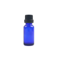 blue glass essential oil bottle 20ml with cap