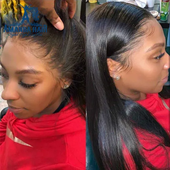Wholesale Top Quality Virgin Brazilian Human Hair Wig, Glueless Pre Plucked Thick Curly Hair 360 Transparent Lace Closure Wig